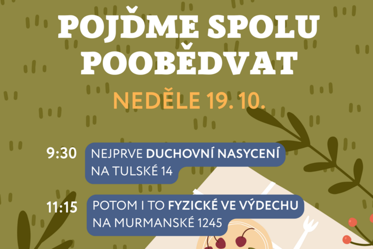 Pojďme spolu poobědvat - v neděli 19.10.